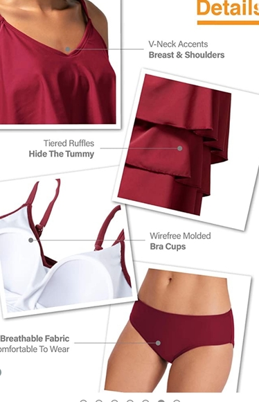 Tankini frill set - Picture 4 of 6